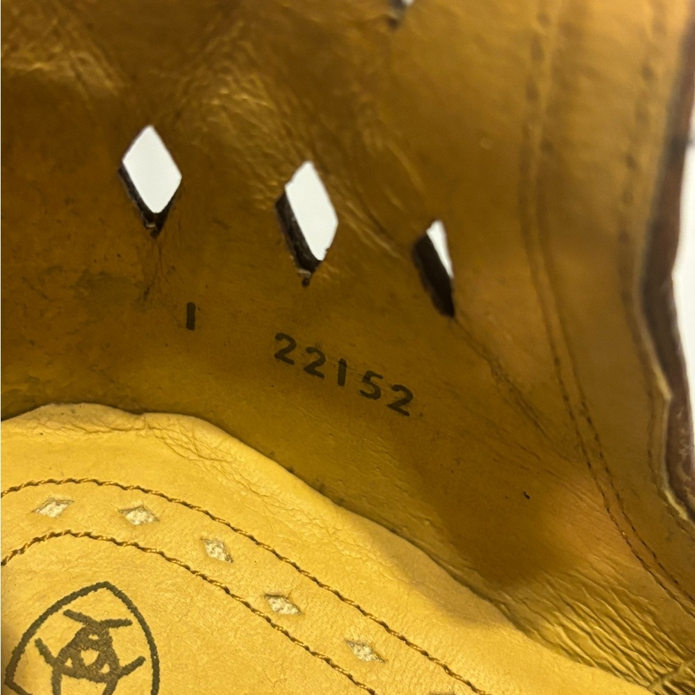 Ariat Tan Leather Ankle Boots with Cutout Design - Picture 4 of 7